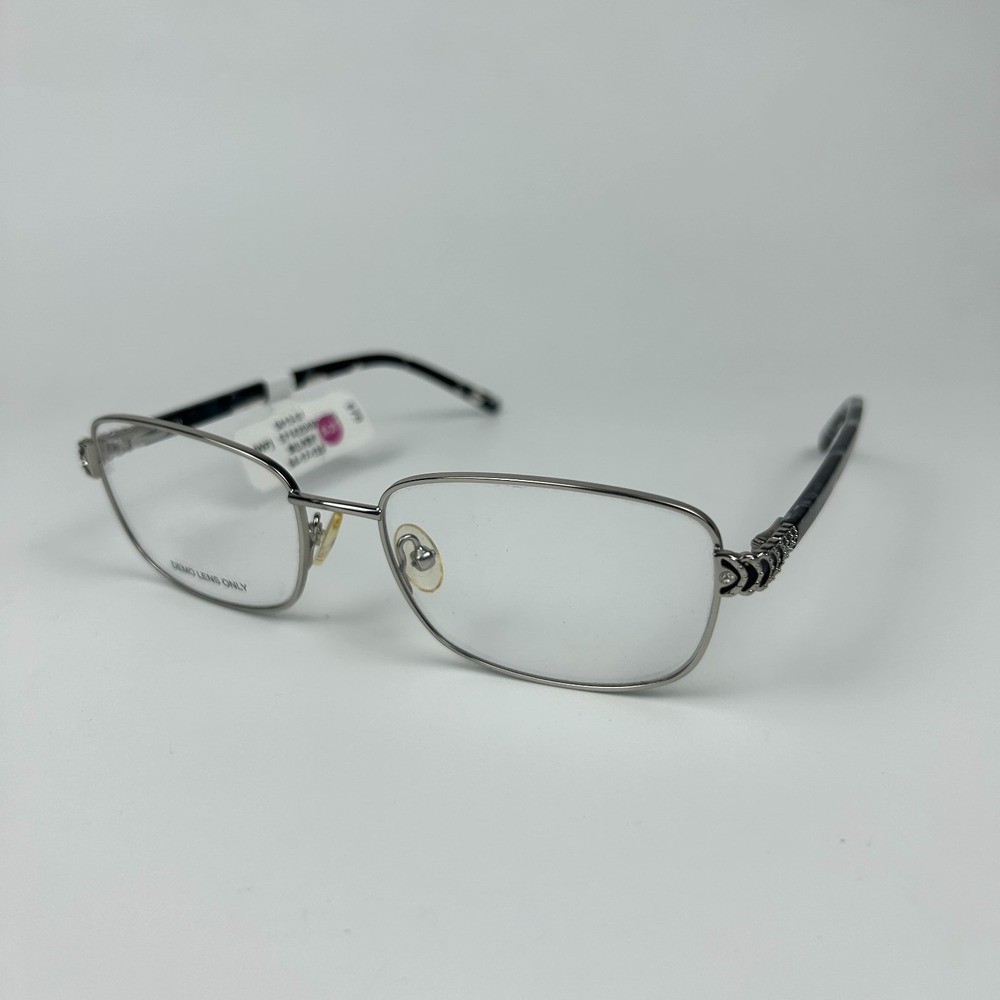 Walmart Womens 0413-07 571420490 Square Eyeglasses Frame Silver 54-17-135mm